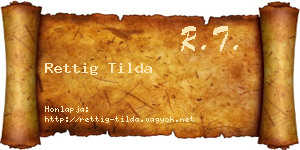 Rettig Tilda névjegykártya